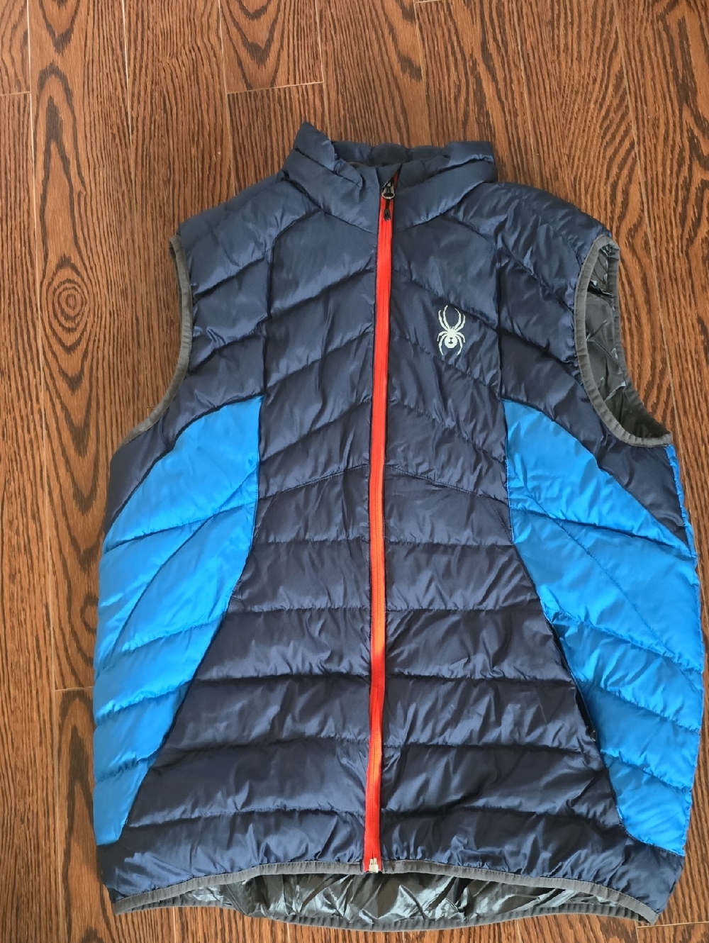 Spyder Navy, Blue & Orange Quilted Puffer Vest